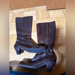 Born Brown Heeled Boots
